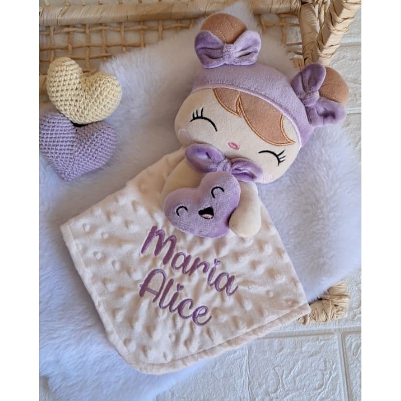 Naninha Metto personalizada com nome/tecido pipoquinha