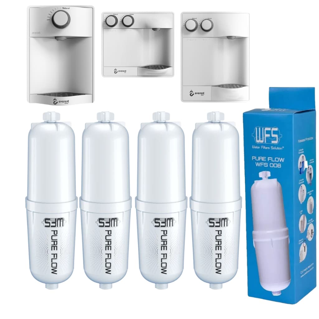 Kit 4 Refil Filtro Wfs 008 Compatível Purificador Everest