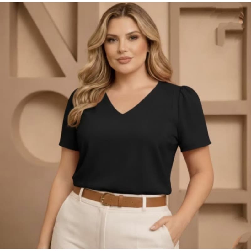 Blusa Feminina manga princesa