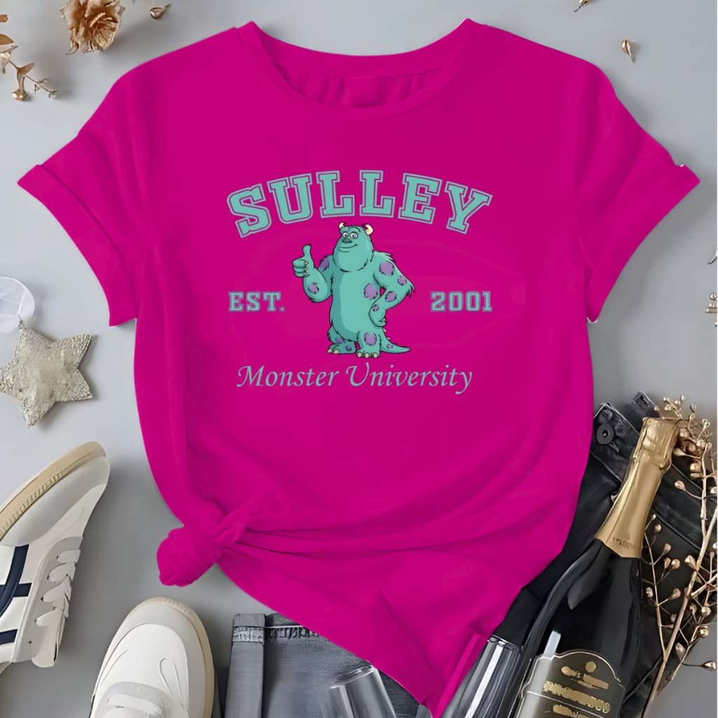 Camiseta Feminina Estampada Sulley Est 2001 Blusa 100% Algodão Delicada Envio Rápido