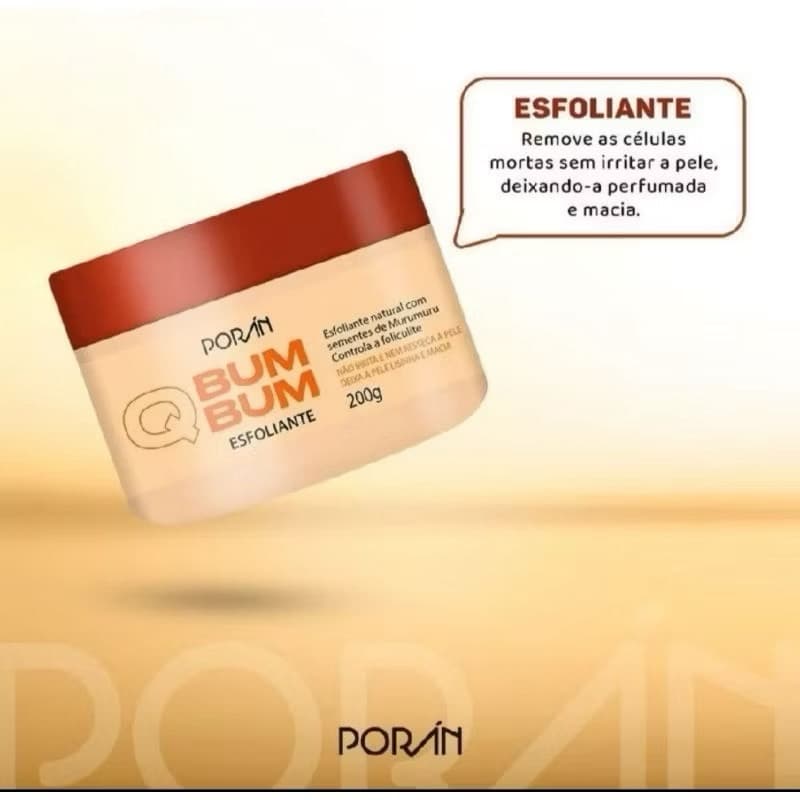 Esfoliante Natural Poran Q Bum Bum 200g