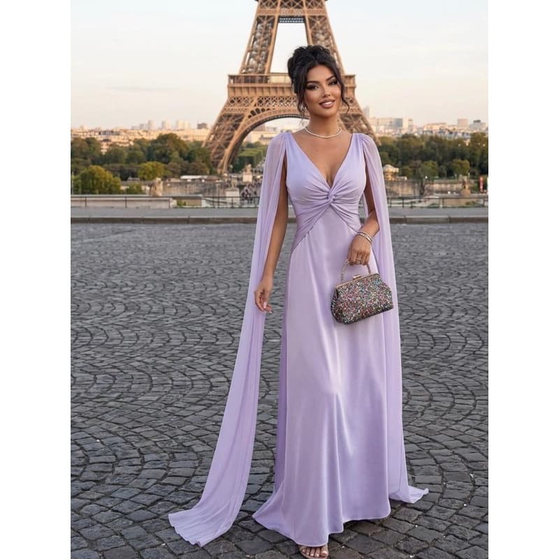 Vestido Festa Eiffel Lilás 🇫🇷