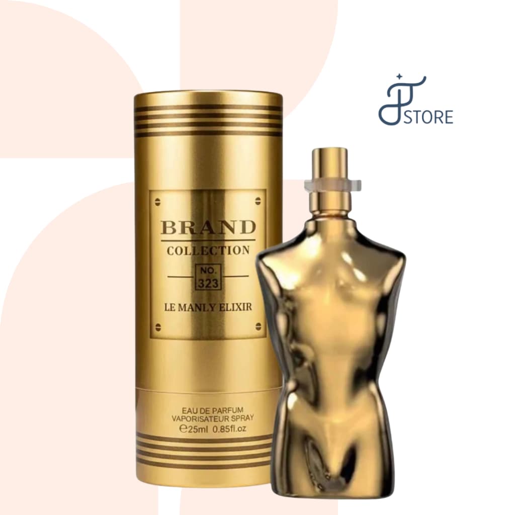 Perfume Importado Brand Collection (323) Amadeirado Quente Adocicado Alta Fixação Masculino 25ml