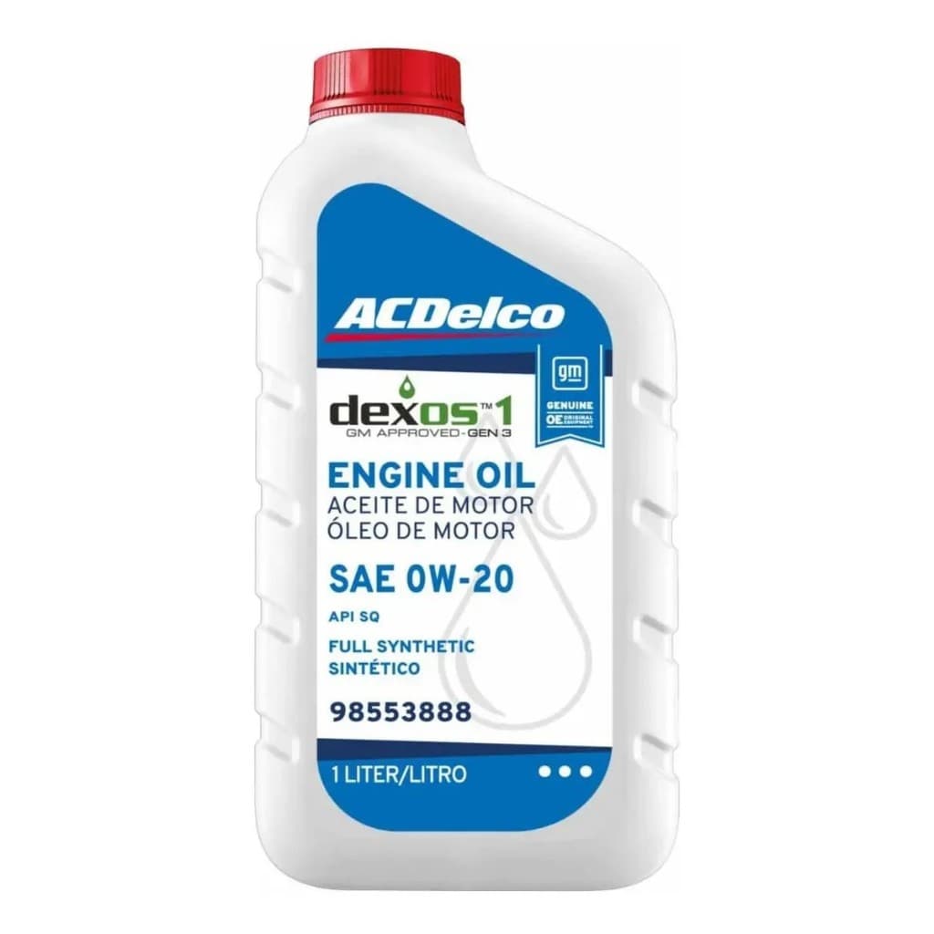 Troca de Óleo 0w20 Acdelco API SQ Sintético Dexos 1 - Kit 4 Litros