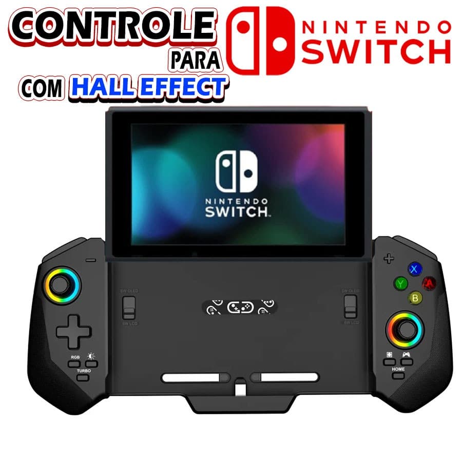 Controle para Nintendo Switch Hall Effect Anti-Drift - Wired controller Storm Wyrm - Switch 1 e OLED