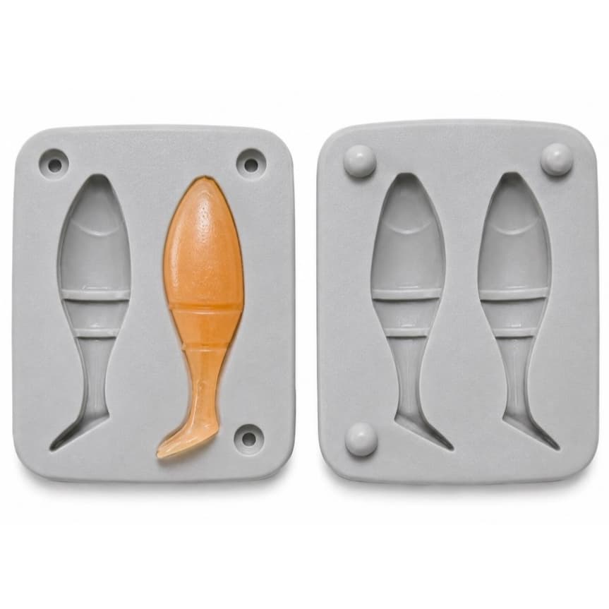 Forma Molde Para Fazer Isca Artificial Shad de Silicone Lambari 6cm Para Pesca