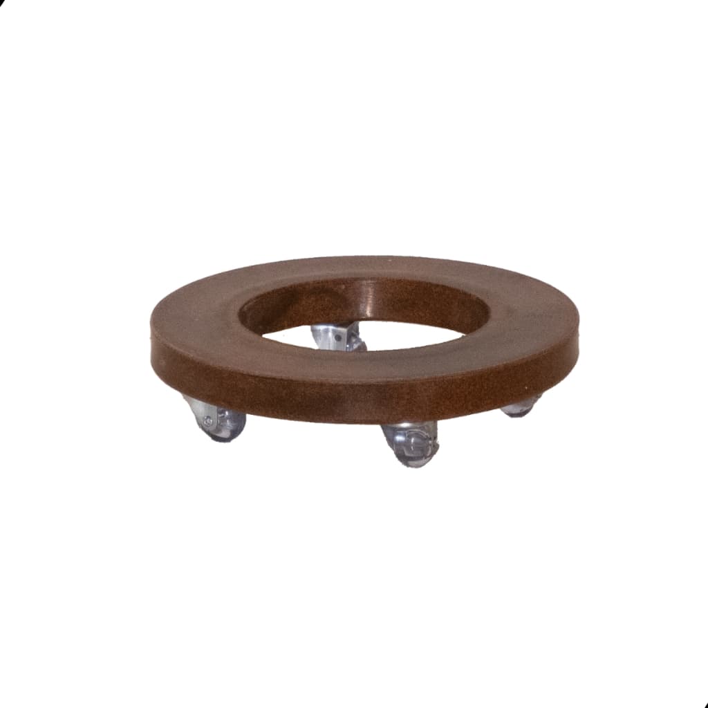 Prato Suporte Base para vasos de Plantas Redondo Com Rodinhas Gel Resistente 25 Cm Praticidade