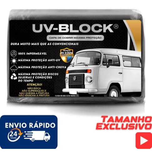 Capa Cobrir Kombi Besta Peruas UV-BLOCK Impermeável Protege Sol Chuva Lona Anti-UV