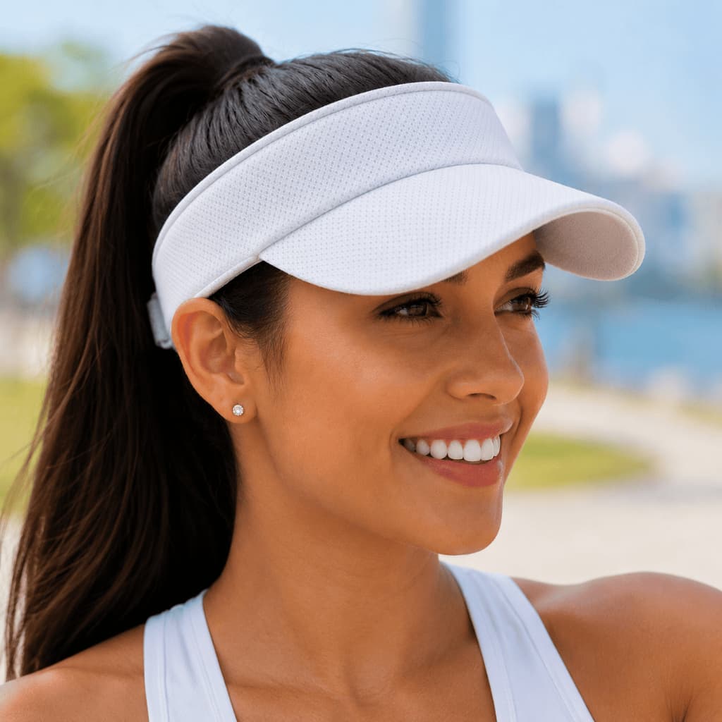 Boné Viseira Esportiva Feminino Masculino Seca Rápido Ciclismo Corrida Acessórios Praia Dryfiti Proteção UV