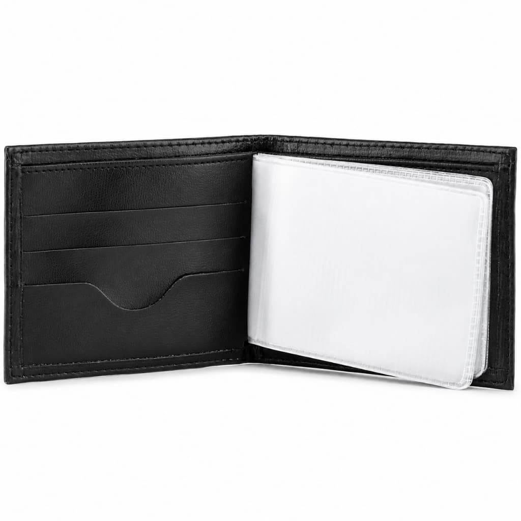 Carteira Masculina Slim Elegante Couro Ecológico com Porta Cartões e Documentos