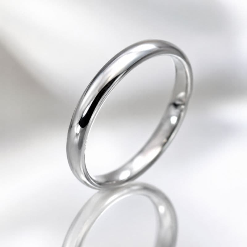 Promoção Anel liso prata básico 4mm tradicional anatômico Anel de namoro Compromisso Aço Inox