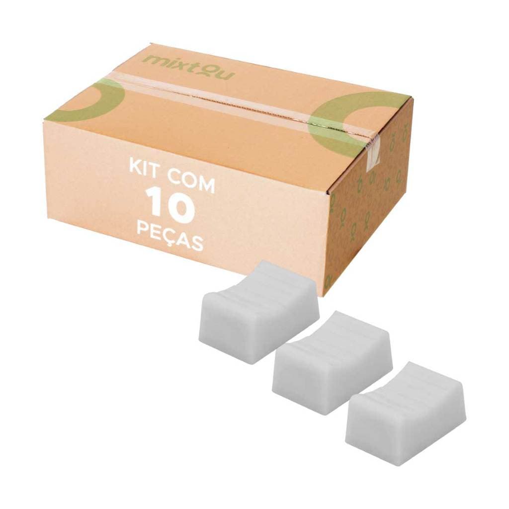10x Botão Knob Mesa de Som Eixo 1x4mm - Deslizante - Branco