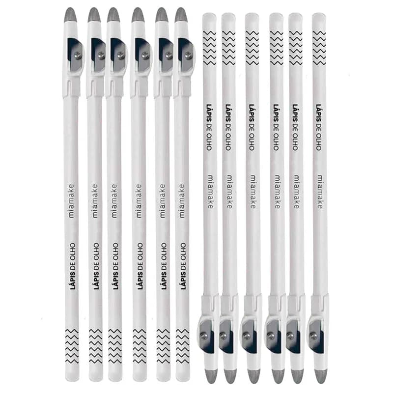 Kit com 2 Lápis de Olho Branco com Apontador Mia Make 318