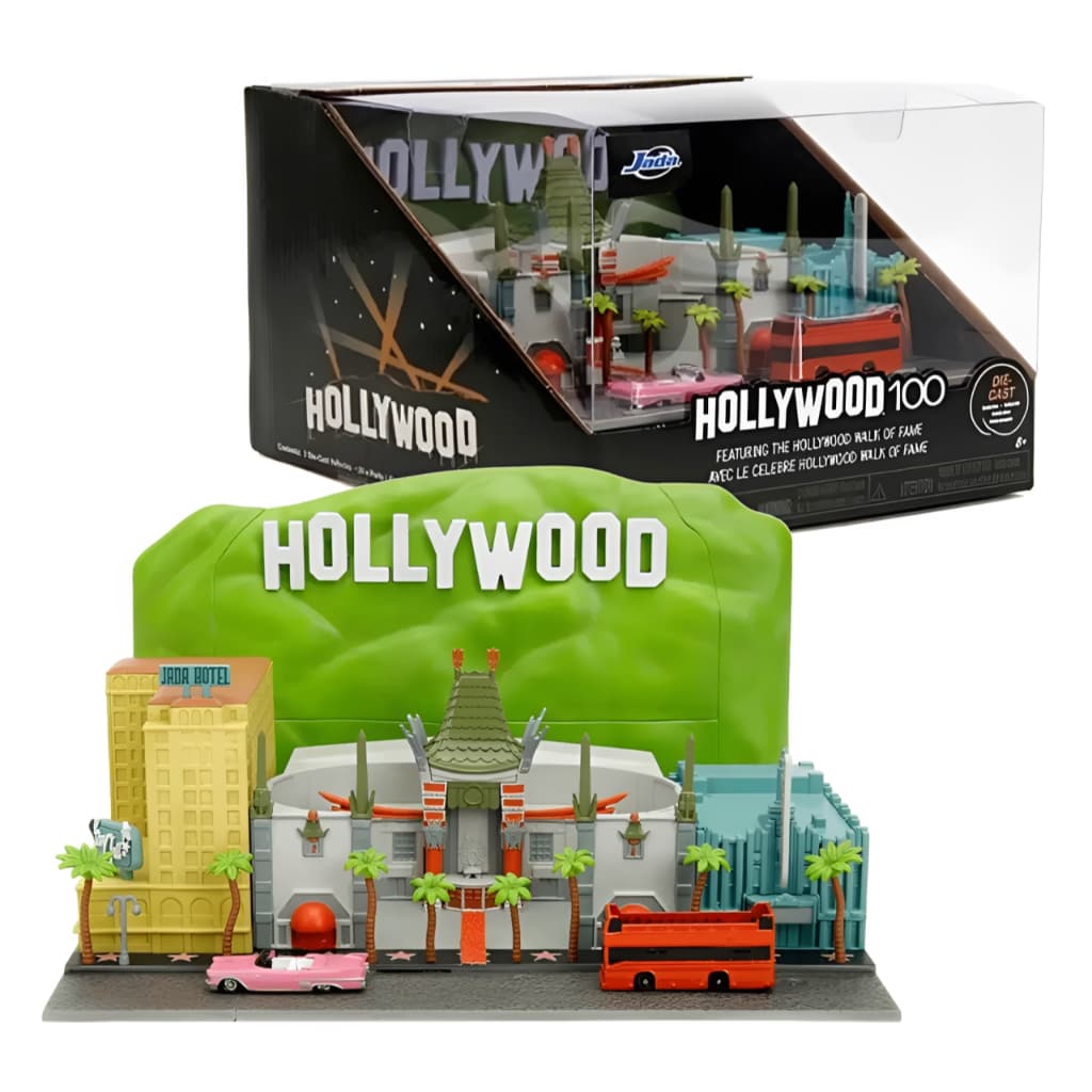 Cenário Set Nano Diorama Hollywood Walk Of Fame Calçada da Fama De Metal Figuras