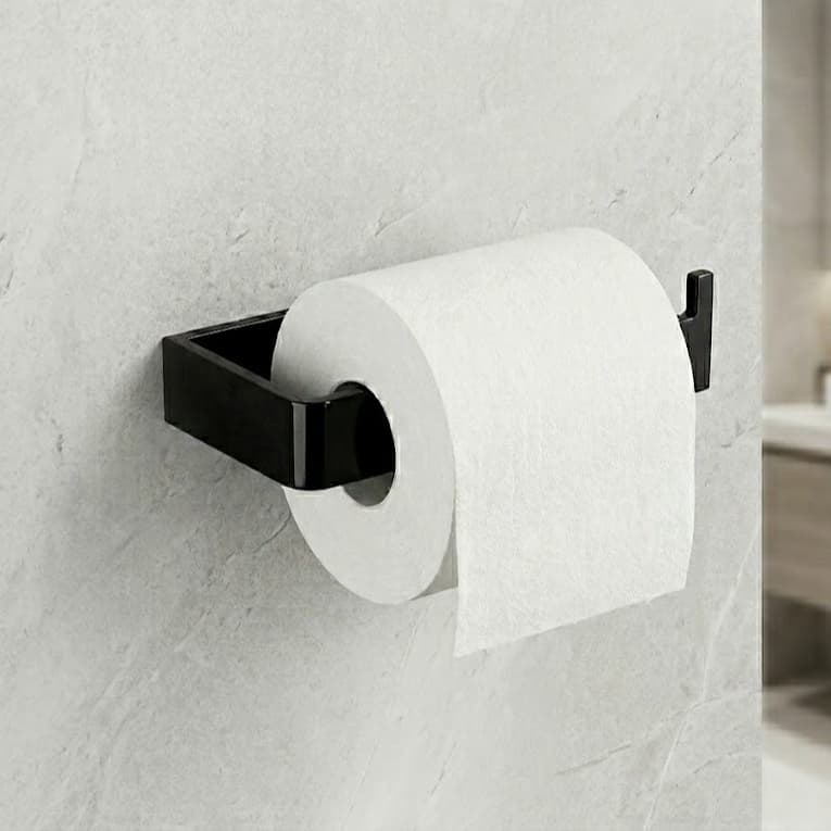 Suporte Porta Papel Higiênico Minimalista Sem Furar Banheiro Suporte Cola