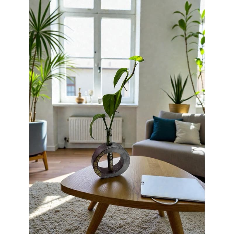 Vaso Decorativo Moderno Geométrico com Tubo | Mini Vaso para Plantas | Aromatizador Artesanal | Decoração Elegante