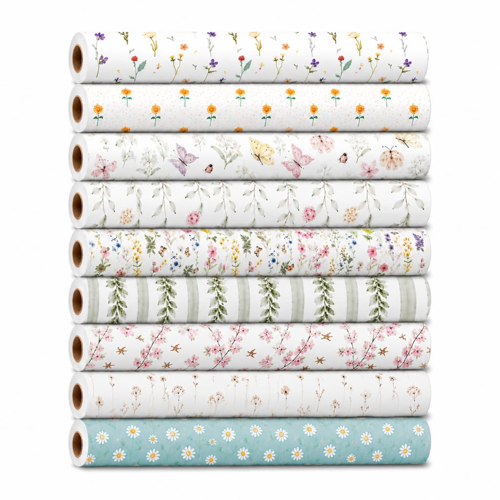 Papel de Parede Adesivo Floral Aquarela Jardim Encantado Decoração Minimalista 5 Metros