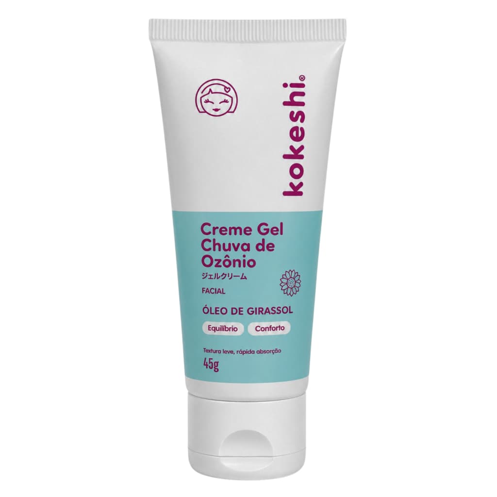 Creme Gel Hidratante Facial Chuva de Ozônio Kokeshi Girassol 45g