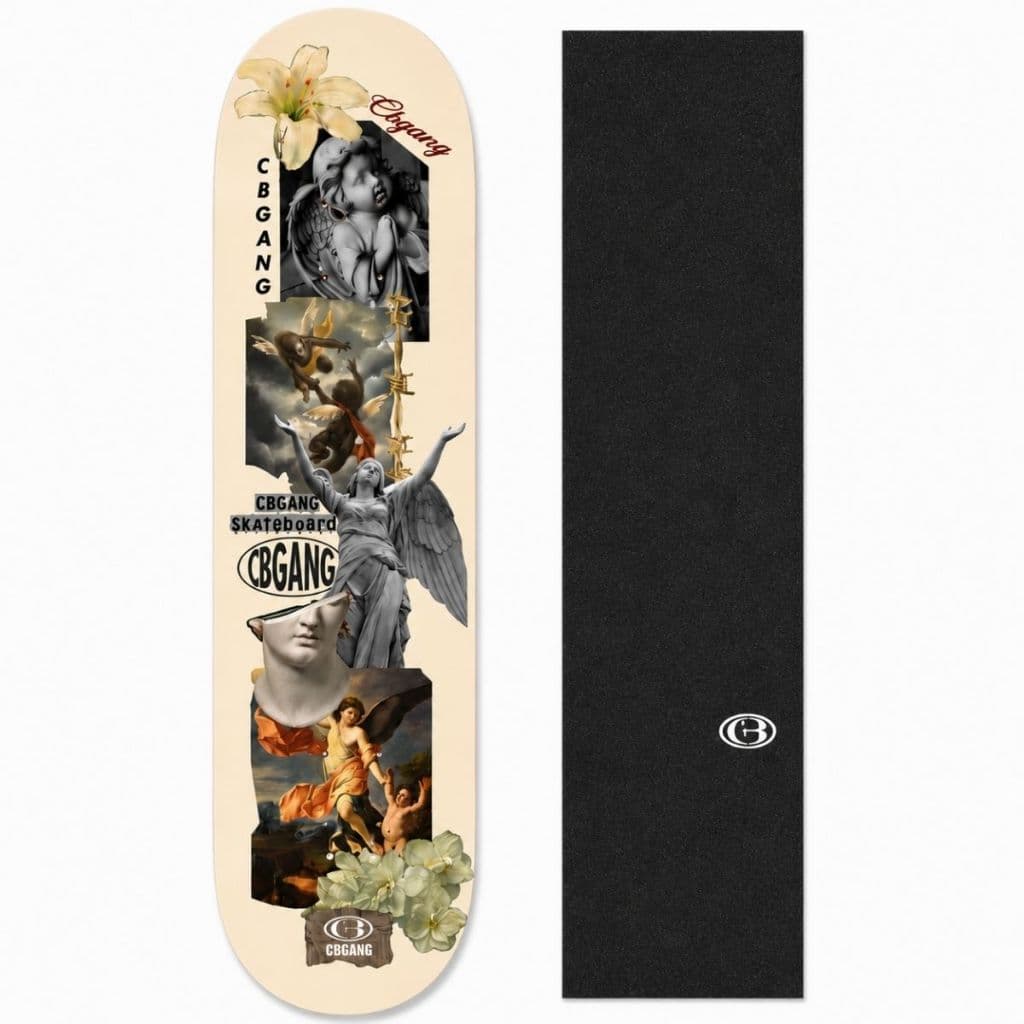 Shape Para Skate Maple CBGANG Angels 8.00/8.25/8.50 + Lixa Emborrachada CBGANG