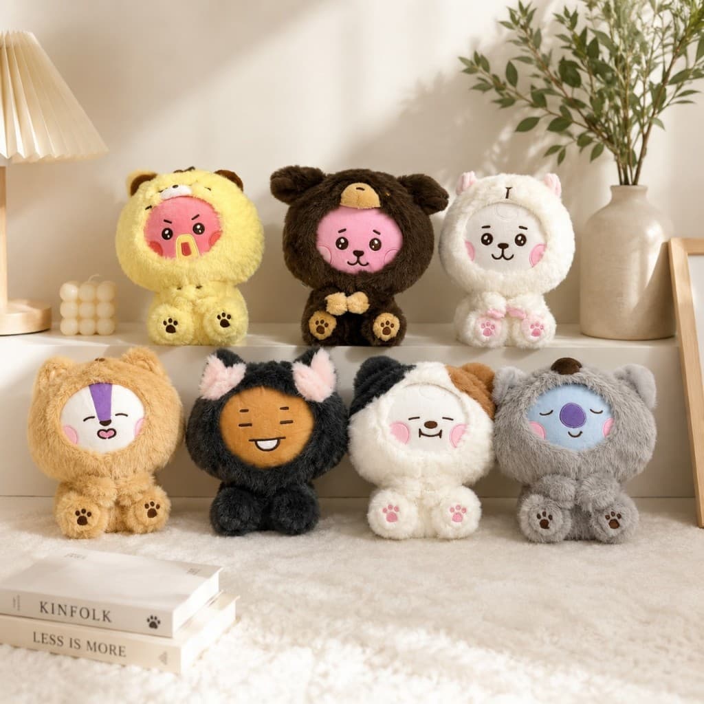Pelúcia Oficial Bt21 Bts Kpop Plush Macia 18cm A 22cm Colecionáveis