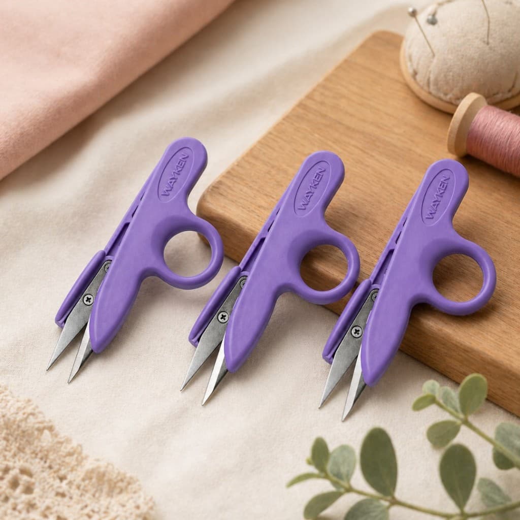 Kit 3 Tesouras Wayken Costura Corte Linha Profissional Arremate Acabamento Artesanato Premium Facil