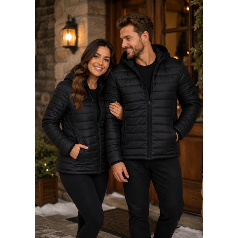 jáqueta Gominho Básica acolchoado Preta Unisex | perfeita e Confortável