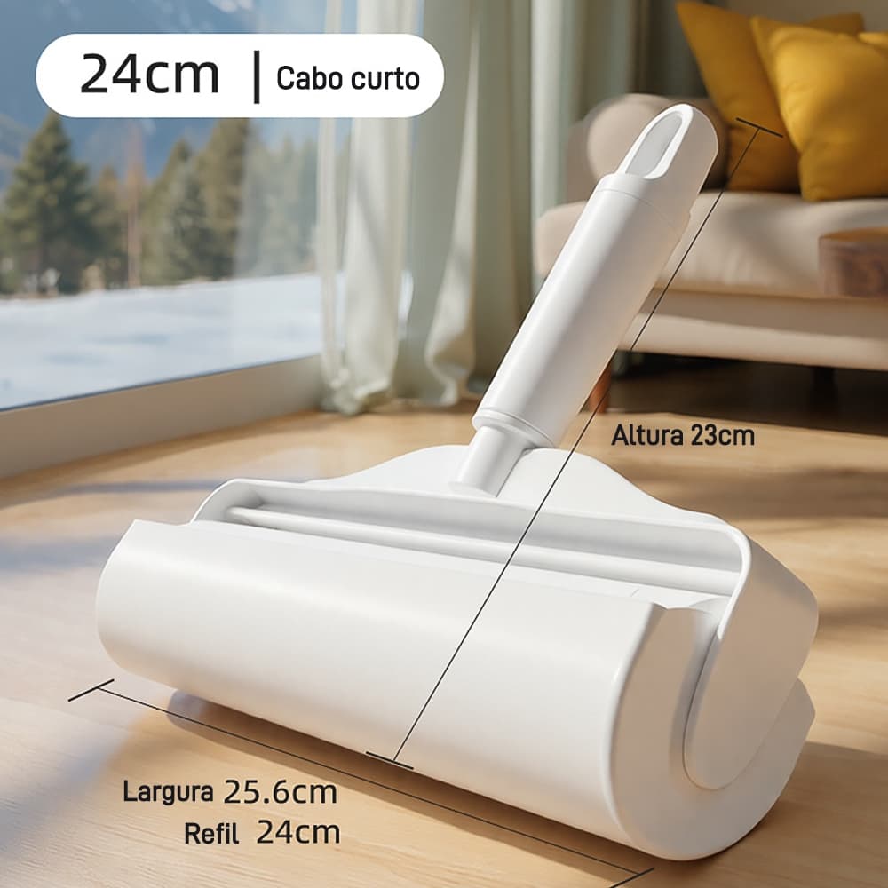 Tira Pelos Extralargo 24cm Cabo Telescópico 124cm Lavável Papa Bolinhas Limpeza Prática，Especialistas em limpeza