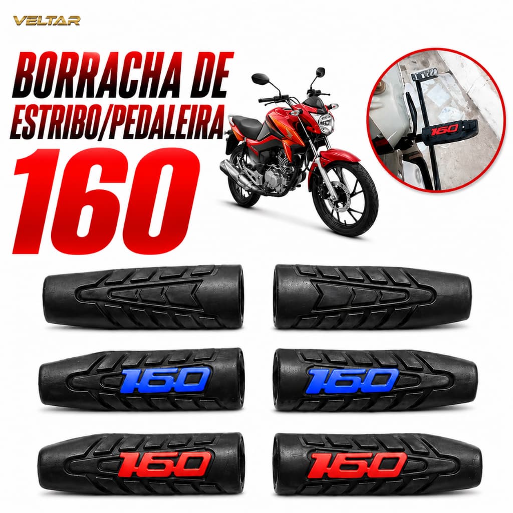 Borrachas do Estribo para Titan 160 Fan 160 Personalizadas Pedal Dianteiro