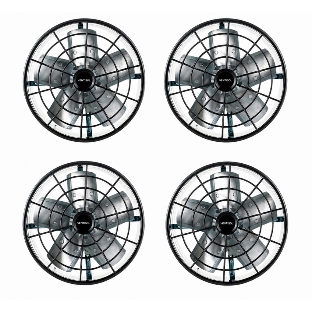 Exaustor Axial Ventisol 30cm Industrial Alta Vazão Ventilação Exaustão Kit 2 ou 4 Peças