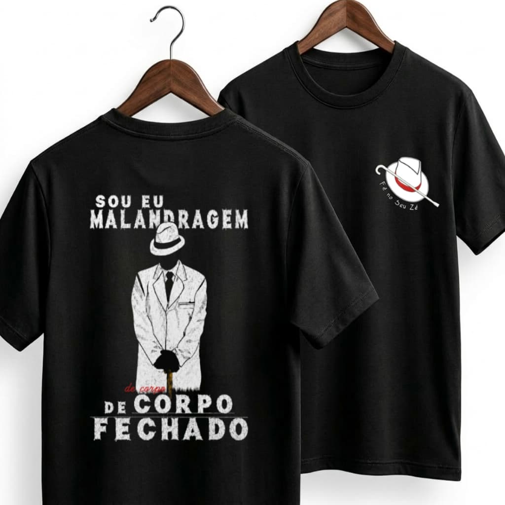 Camiseta Zé Pilintra Umbanda 100% Algodão Confortável Masculina Feminina
