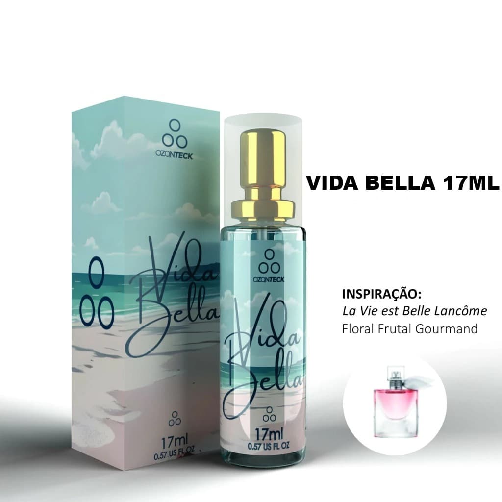 Perfume Feminino Vida Bella - Ozonteck 17ml | Inspiração Alta Fixação de 8h a 12h