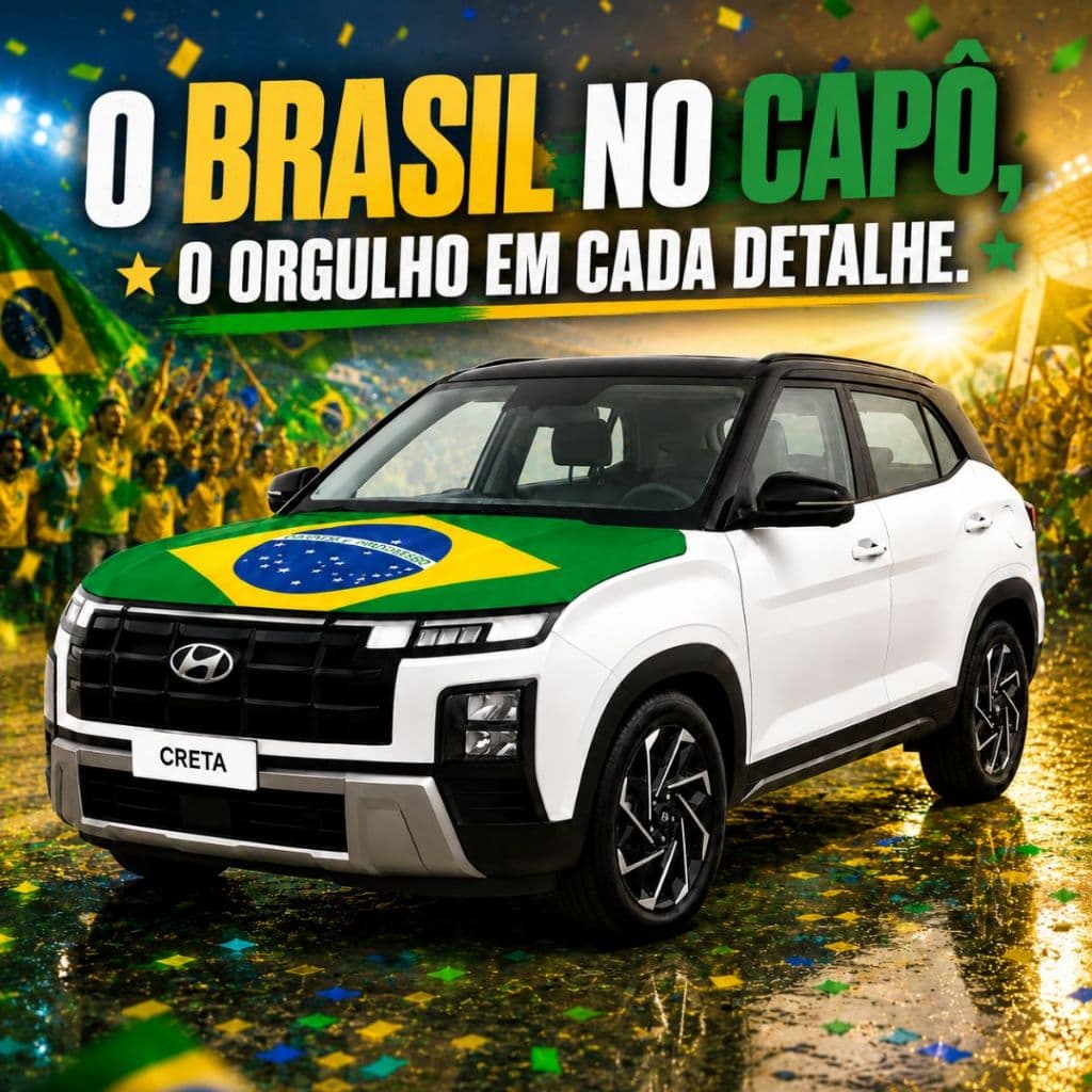 Bandeira do Brasil para Capô de Carro e Camionete Copa do Mundo de Poliester Grande 190x80cm