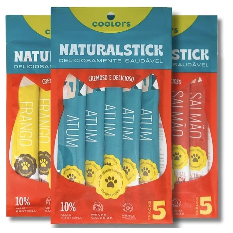 Natural Stick Petisco Cremoso Para Gatos Sachê Premium