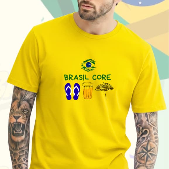 Camiseta BRASIL CORE - Tshirt Copa Futebol