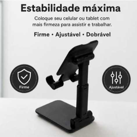Suporte Para Tablet E Celular Perfeito para assistir vídeos, fazer chamada, estudar ou trabalhar com mais comodidade.