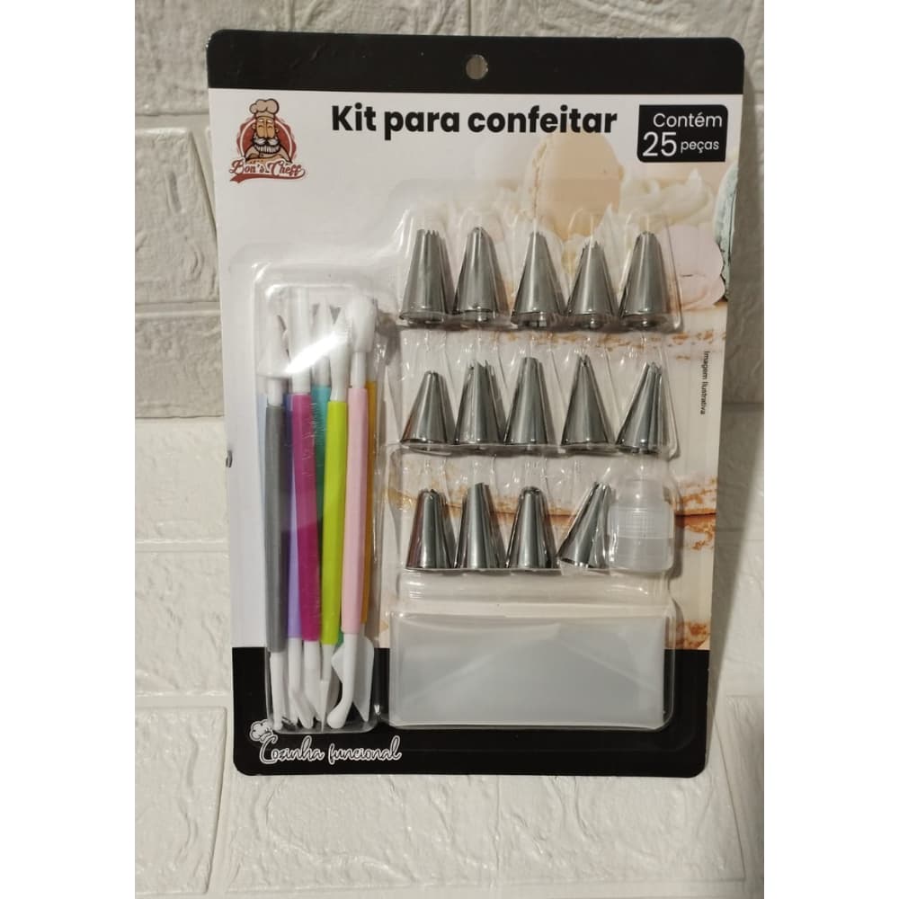 Kit para Confeitar c/25 Peças Profissional