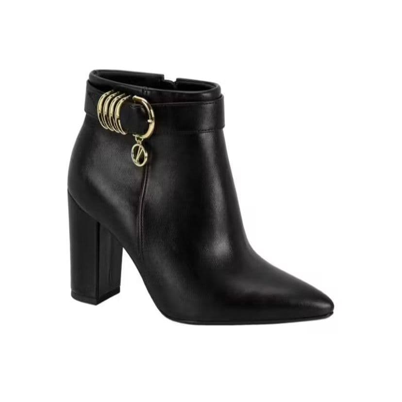 Bota Feminina Vizzano Cano Curto S'alto Bloco Médio Bico Fino Confortável Fivela Elegante 3105105 Original