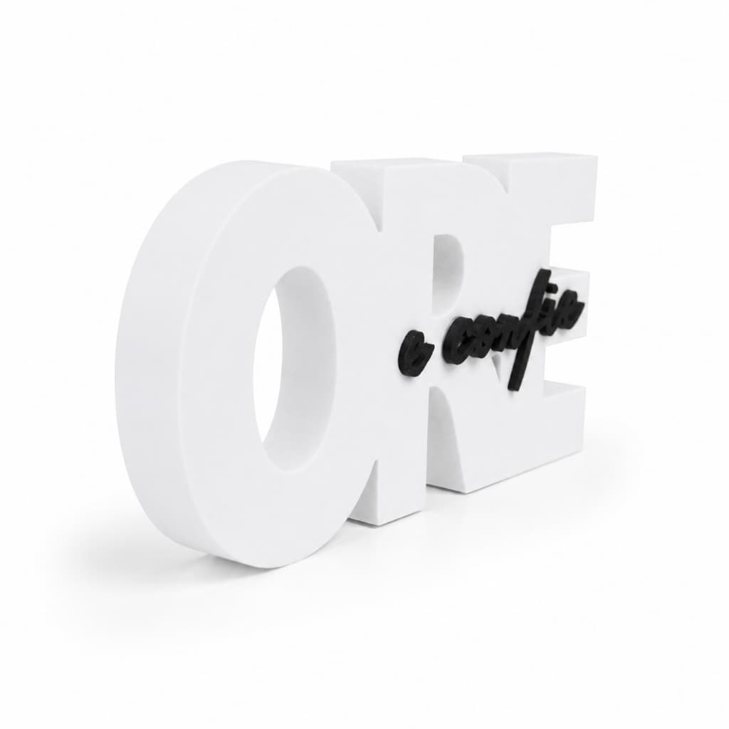Letreiro Decorativo Ore e Confie Moderno para Sala Quarto Escritório Ideal para Decoração de Casa Presente
