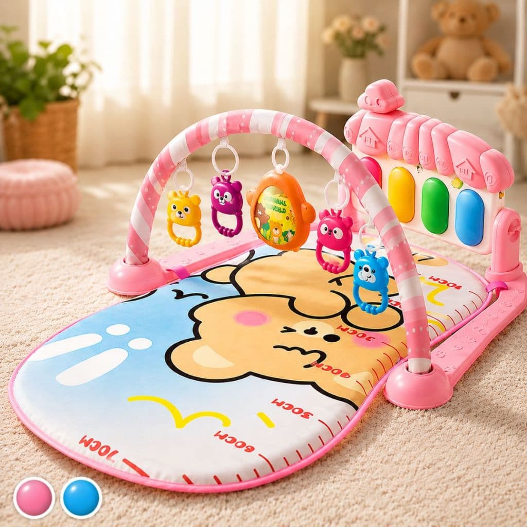 Tapete Atividades Bebê Musical Com Piano Interativo Atividades Infantil Móbile Brinquedos Educativos