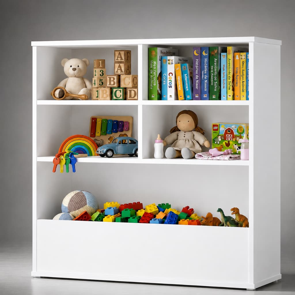 Estante Bau Organizadora para Brinquedos Infantil Menina Menino