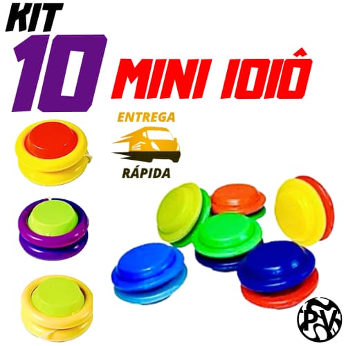 Kit 10 Mini Ioio Brinquedo para Sacolinhas Surpresas Cores Sortidas