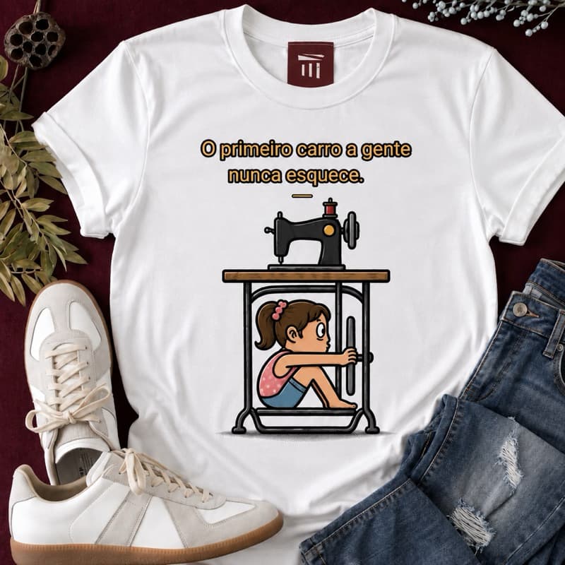 Camiseta unissex Meu primeiro carro
