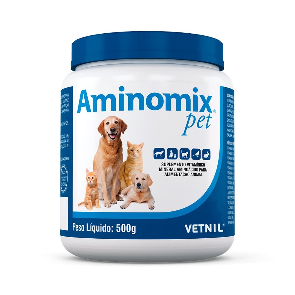 Aminomix Pet Vetnil Suplemento Vitamínico 100g - Fácil Administração e Melhora a Qualidade Nutricional