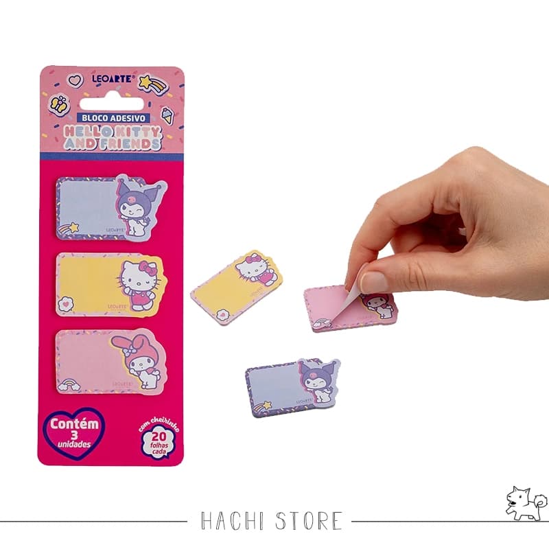 Bloco Adesivo Personagens C/ Aroma Hello Kitty E Amigos