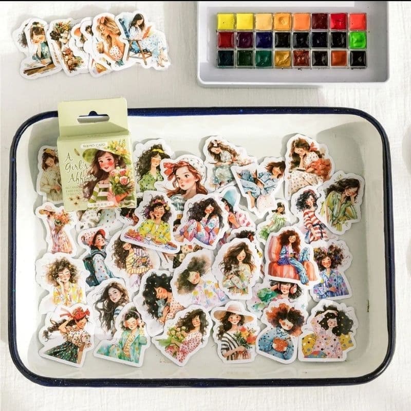 45 mini adesivos meninas