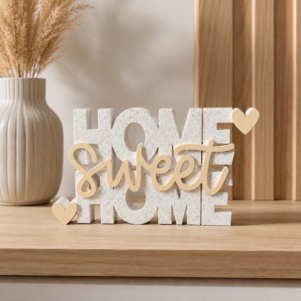 Letreiro Home Sweet Home Decorativo | Peça Moderna para Decoração de Ambientes
