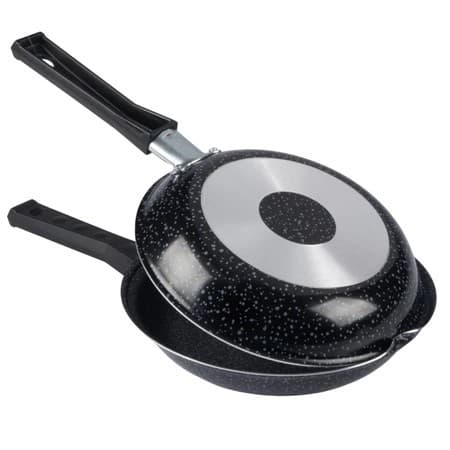 Frigideira Dupla Omeleteira Antiaderente 18Cm Preto