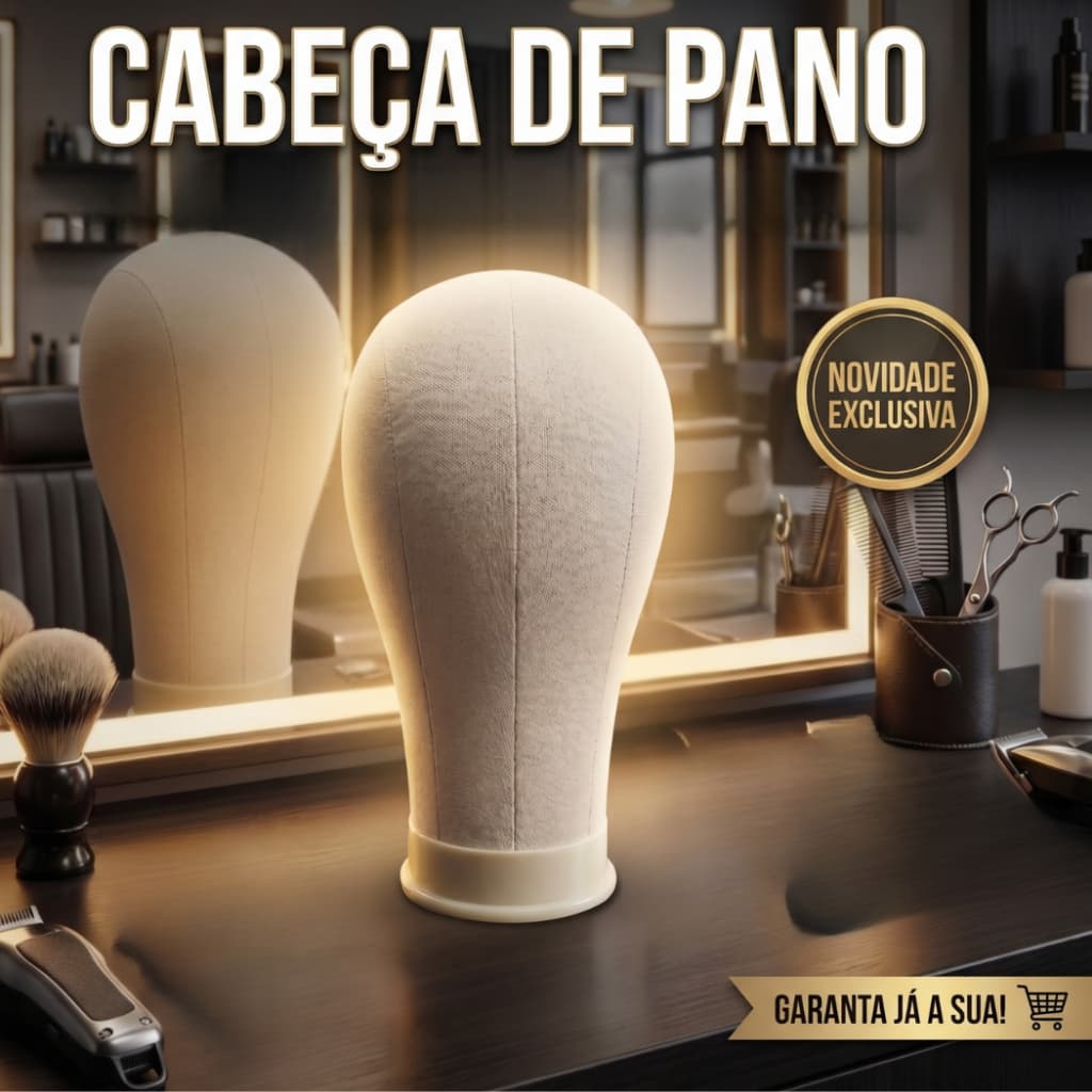Manequim Cabeca De Pano Para Confeccao De Peruca  Protese e Treinamentos