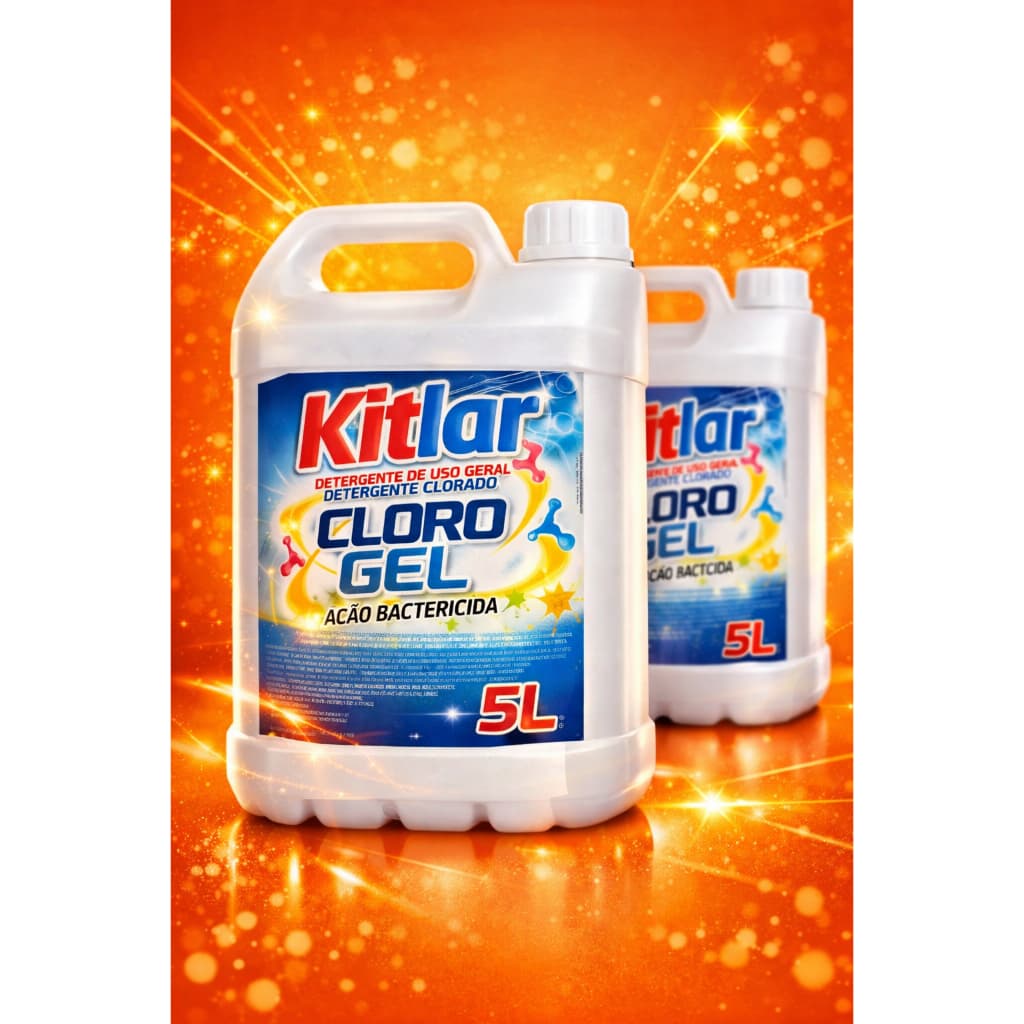 Kit 3 Detergente Clorado Cloro Gel Limpeza Pesada Kit Lar 5L
