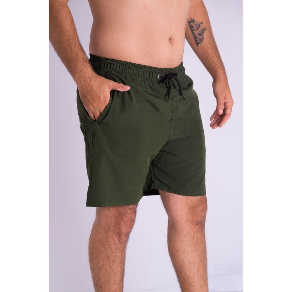 Short Elastano Masculino Kit Com 5 Bermudas Praia Academia Tactel Premium Com Bolsos